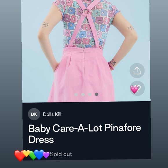 💗 CAREBEARS PINK PINAFORE💗 - Picture 4 of 16